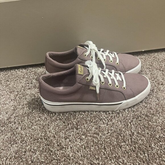 Womens Sz 9.5 Mauve & White Keds Jump Kick Duo Low Top Sneakers - Picture 2 of 9
